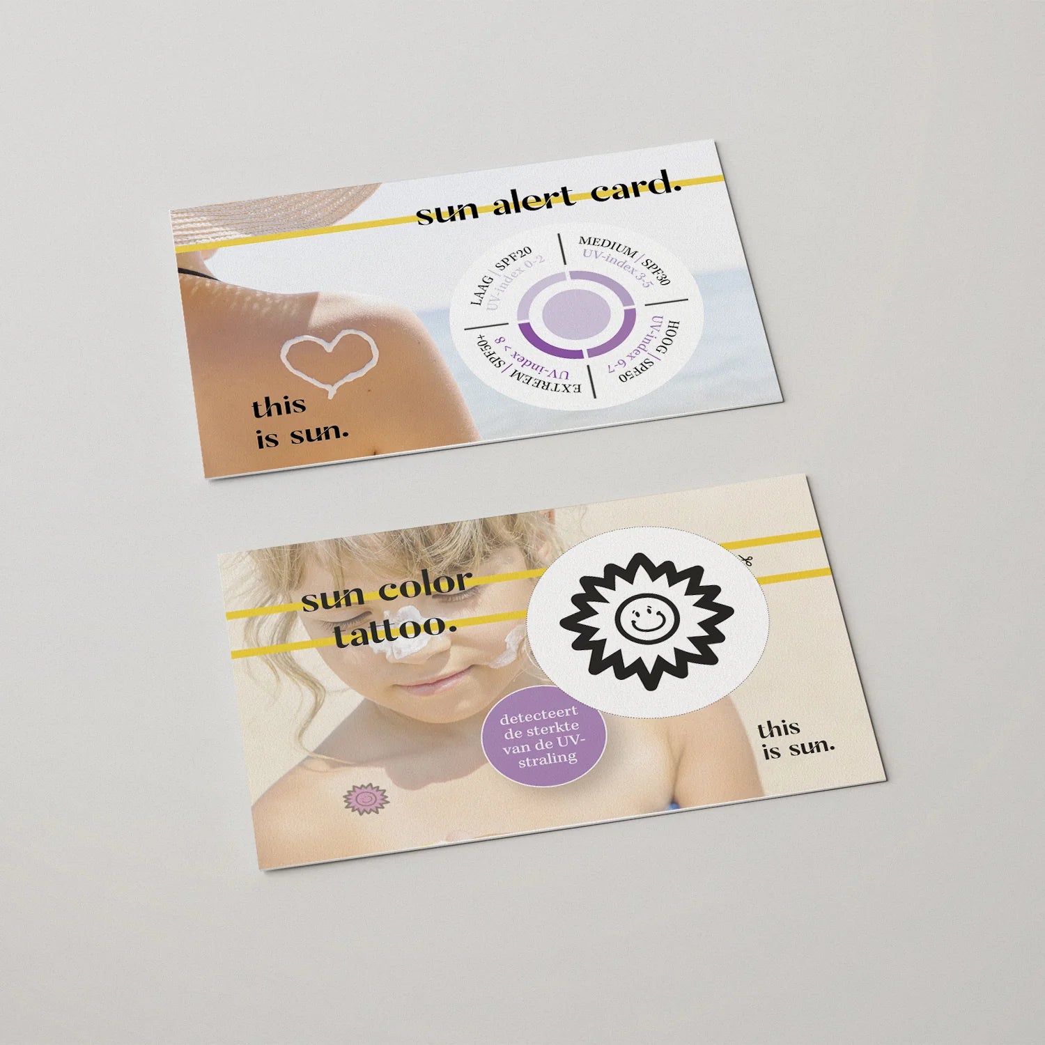 UV-alert card & sun tattoo UV-alert